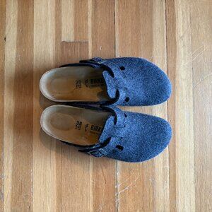 Birkenstock Boston Wool Felt Clog Grey Size 38